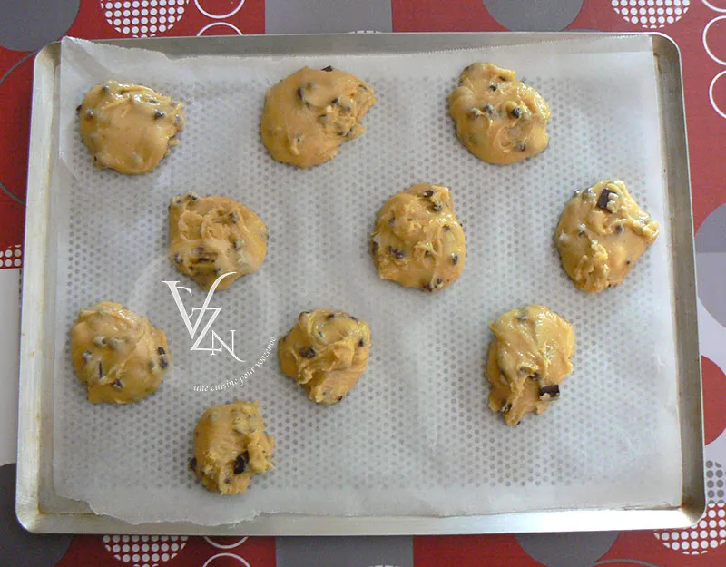 Cookies aux pépites de chocolat étape3