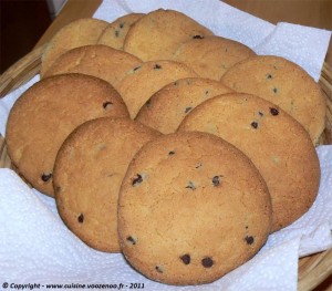 Cookies aux pépites de chocolat panier