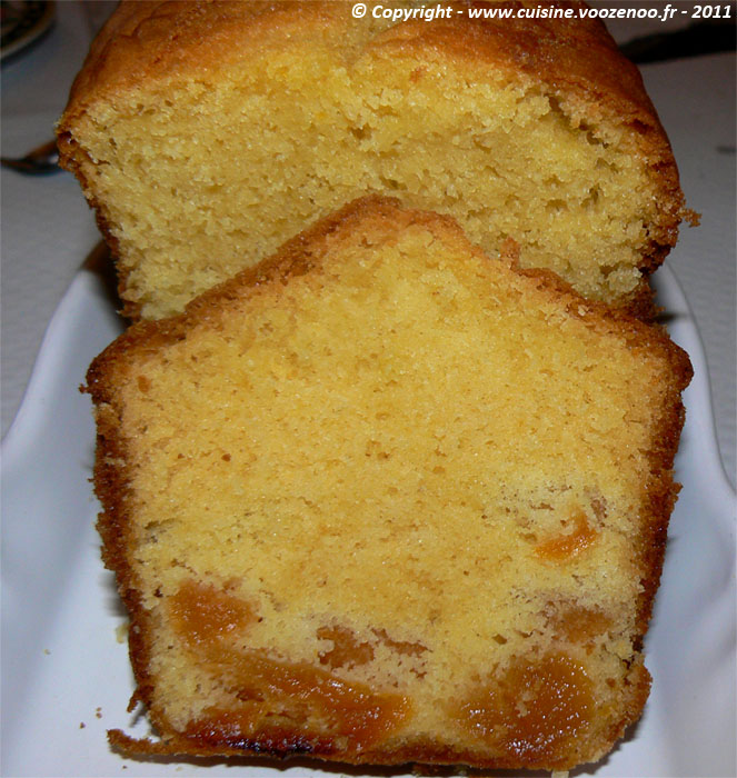 Cake aux abricots moelleux presentation