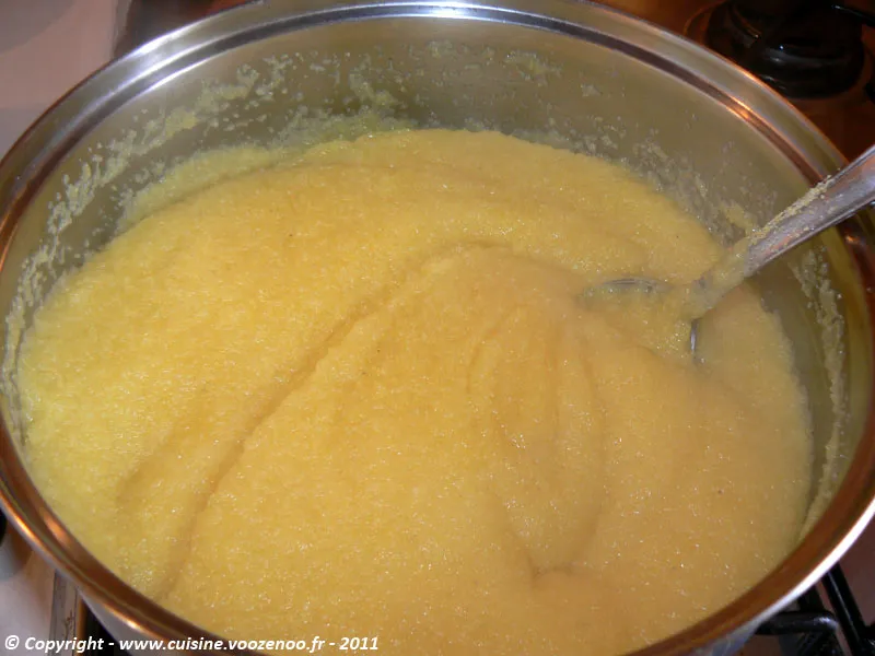 Préparation Polenta étape 1 Préparation Polenta étape 1