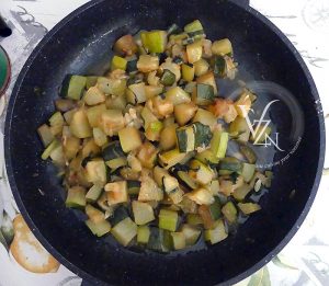 Courgettes à la coriandre etape 1