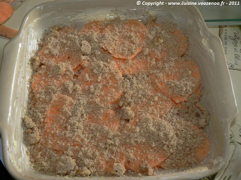 Gratin de patate douce aux noix et parmesan photo1 Gratin de patate douce aux noix et parmesan photo1