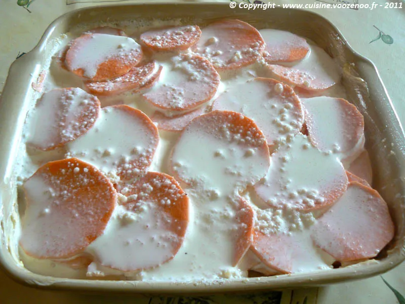 Gratin de patate douce aux noix et parmesan photo3 Gratin de patate douce aux noix et parmesan photo3