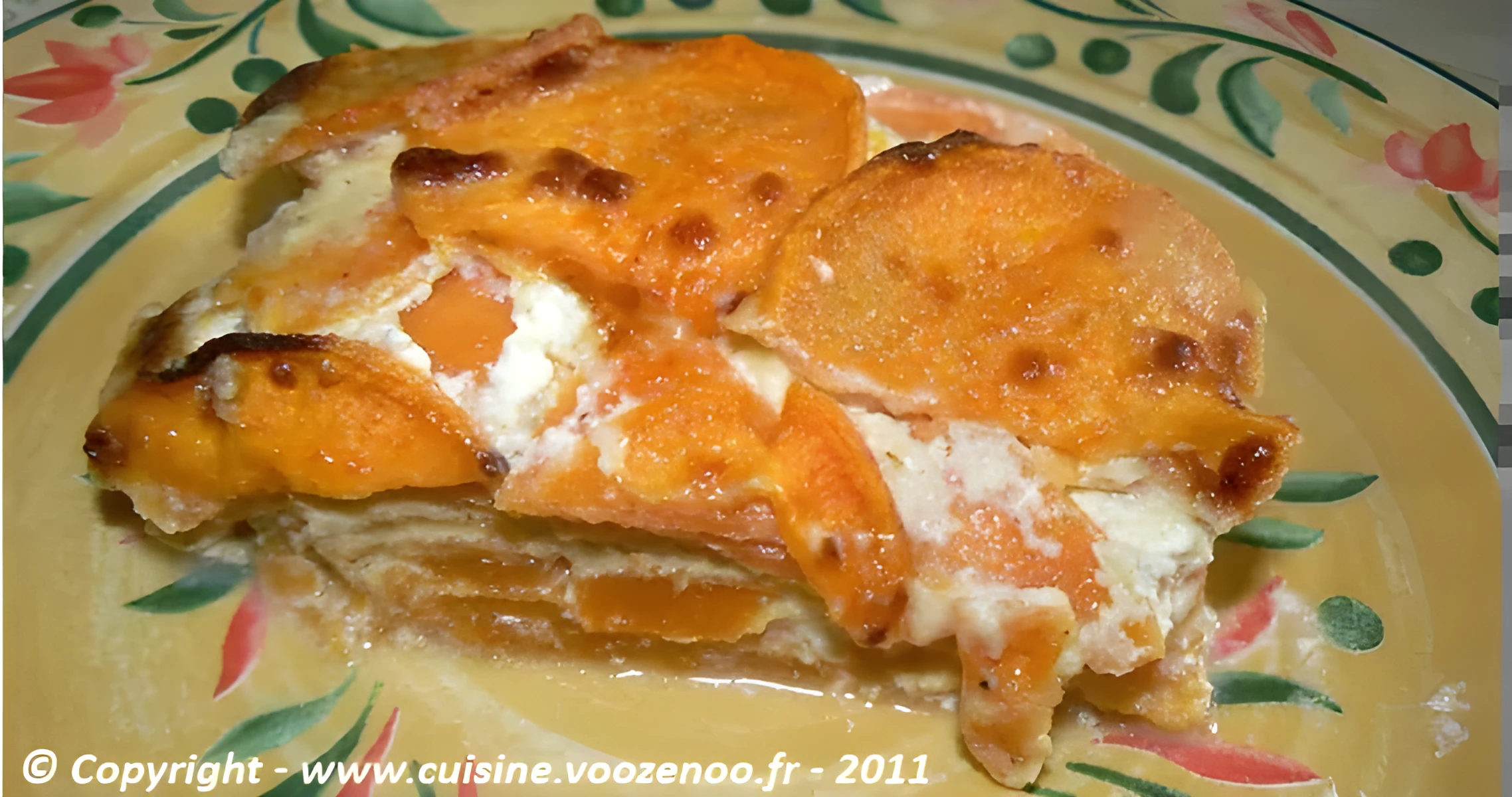 Gratin de patate douce aux noix et parmesan