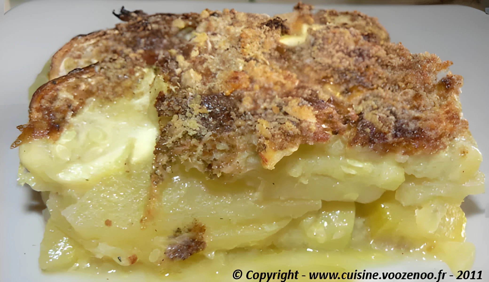 Gratin de courgettes - pommes de terre au bouillon