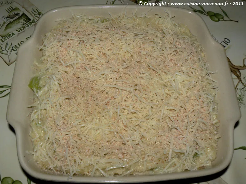 Gratin de nouilles aux courgettes etape2 Gratin de nouilles aux courgettes etape2