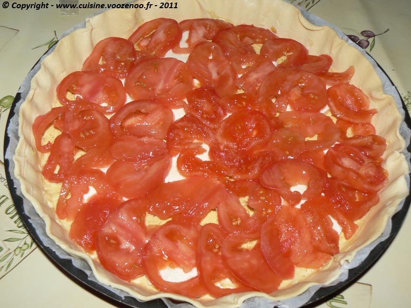 Tarte à la tomate et mozzarella etape2