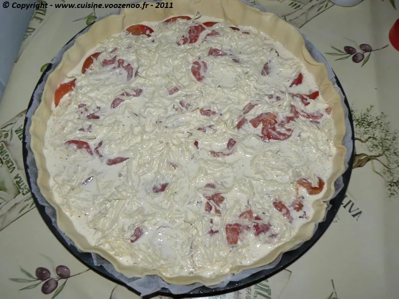 Tarte à la tomate et mozzarella etape3 Tarte à la tomate et mozzarella etape3