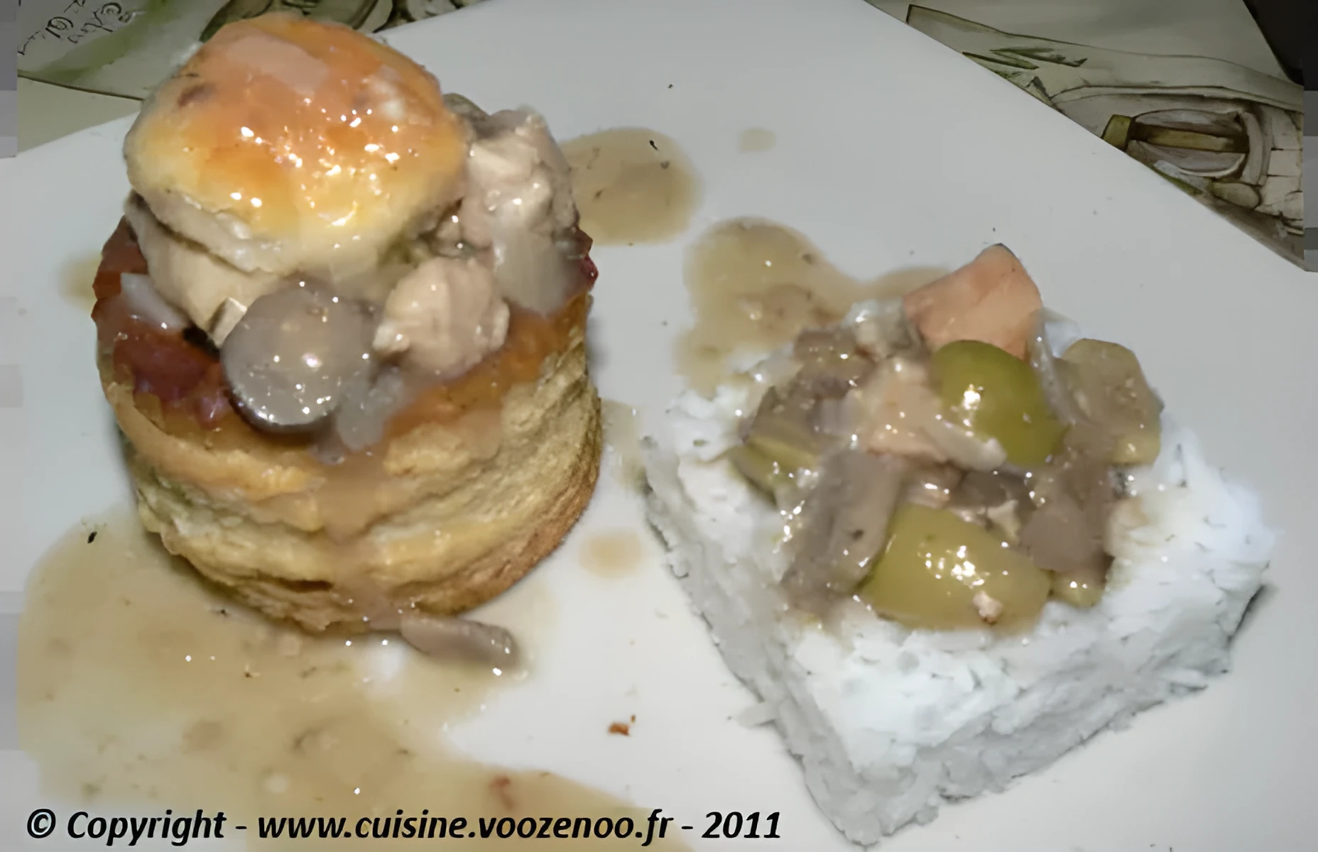 Vol au vent de veau, sauce financière