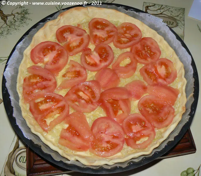 Tarte à la tomate et roquefort etape3 Tarte à la tomate et roquefort etape3