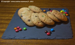 Cookies aux M&M's fin