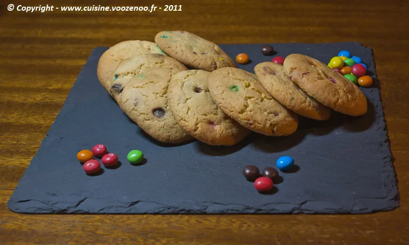 Cookies aux M&M's fin Cookies aux M&M's fin