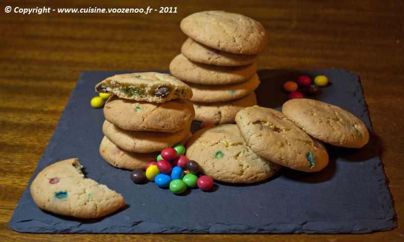 Cookies aux M&M’s presentation