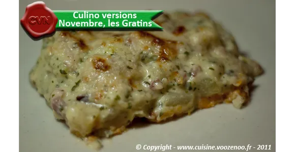 Chayottes sur lit de patates douces en gratin