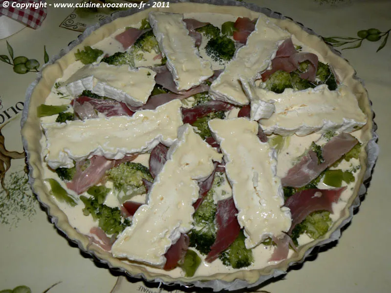 Tarte aux brocolis et camembert etape2 Tarte aux brocolis et camembert etape2