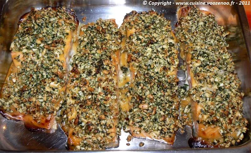 Saumon mi cuit croustillant fin Saumon mi cuit croustillant fin