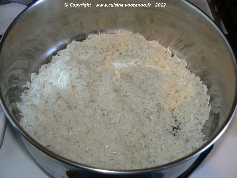 Riz nature cuisson vapeur etape1 Riz nature cuisson vapeur etape1
