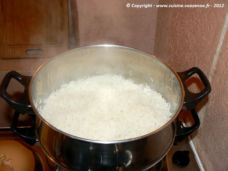 Riz nature cuisson vapeur etape2 Riz nature cuisson vapeur etape2