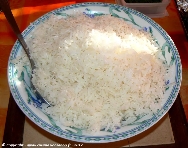 Riz nature cuisson vapeur fin Riz nature cuisson vapeur fin