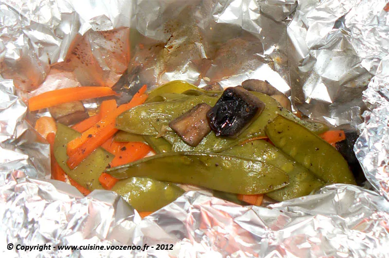 Saumon en papillote au saké fin Saumon en papillote au saké fin