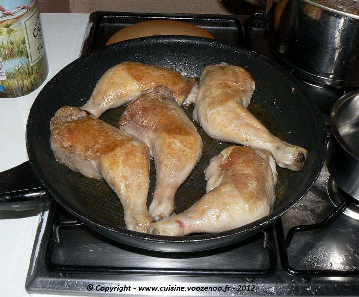 Cuisses de poulet aux champignons etape1