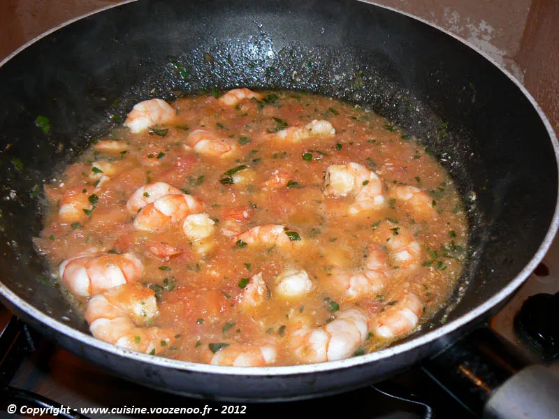 Ravioles sauce provençale et gambas etape4 Ravioles sauce provençale et gambas etape4