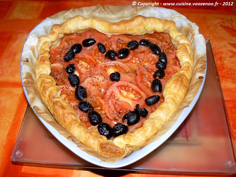 Coeur feuilleté de tomates fin Coeur feuilleté de tomates fin