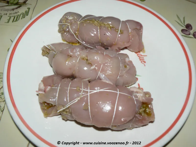 Blancs de poulet farcis aux olives vertes etape2 Blancs de poulet farcis aux olives vertes etape2