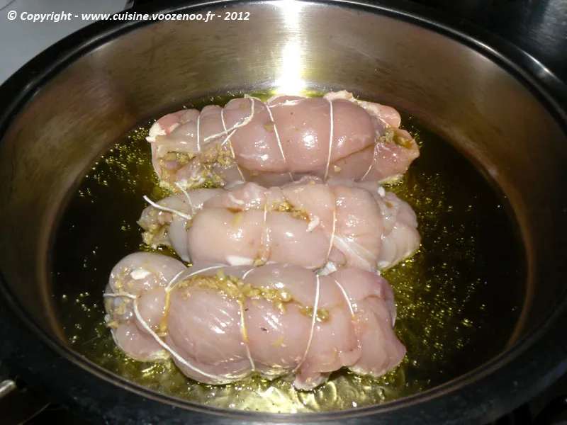 Blancs de poulet farcis aux olives vertes etape3 Blancs de poulet farcis aux olives vertes etape3