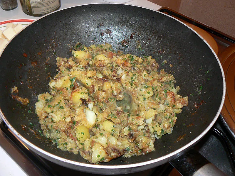 Truffade et son jambon cru etape3 Truffade et son jambon cru etape3