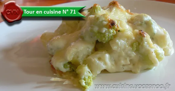 Gratin de trio de fleurettes au comté