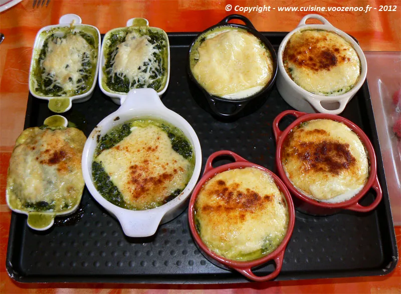 Gratin d'épinards fin Gratin d'épinards fin