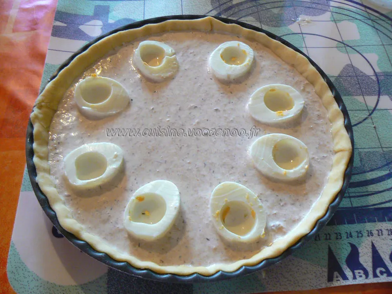 Oeufs mimosas revisités façon quiches au thon etape7 Oeufs mimosas revisités façon quiches au thon etape7
