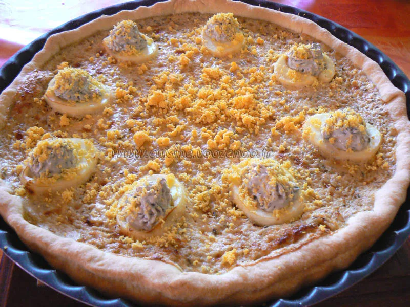 Oeufs mimosas revisités façon quiches au thon fin Oeufs mimosas revisités façon quiches au thon fin