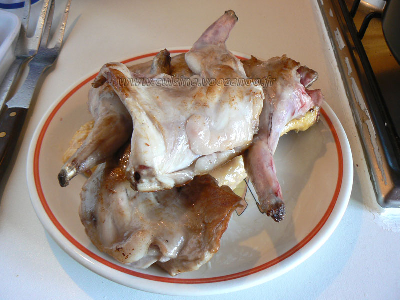 Lapin sauce poulette etape1