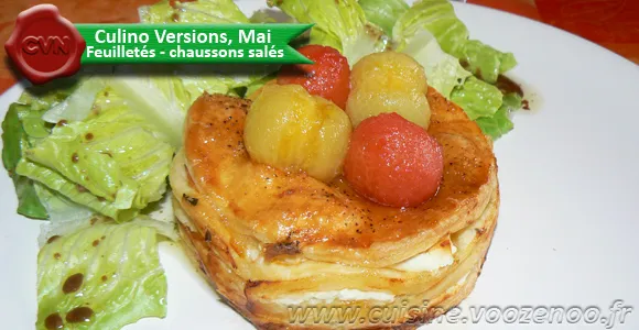 Feuilletés de feta et tomates cerises au miel