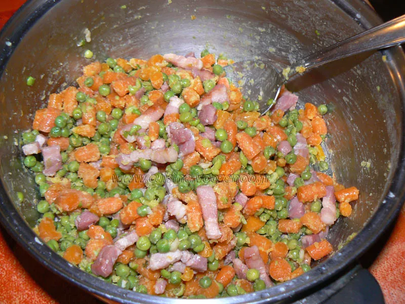 Tarte aux petits pois et carottes etape1 Tarte aux petits pois et carottes etape1