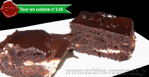 Brownies au fromage blanc sauce caramel une