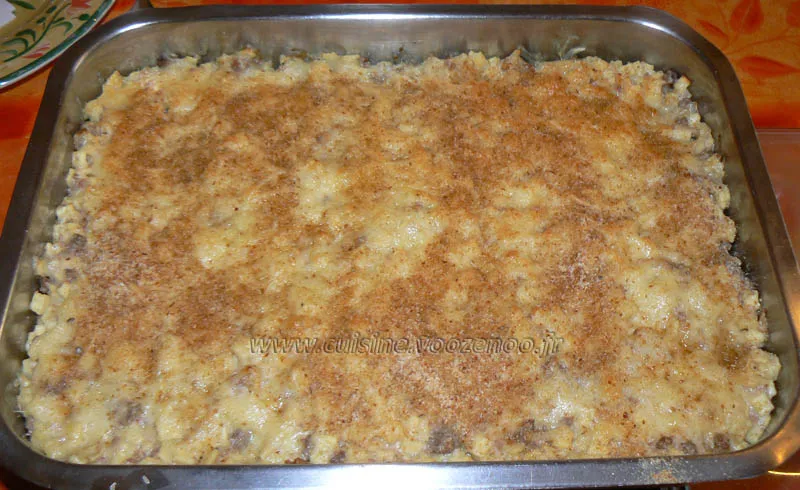 Gratin de crozet a la viande hachee fin Gratin de crozet a la viande hachee fin