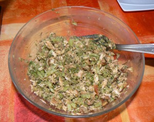 Onigiri, boulettes de riz au saumon et brocolis etape4