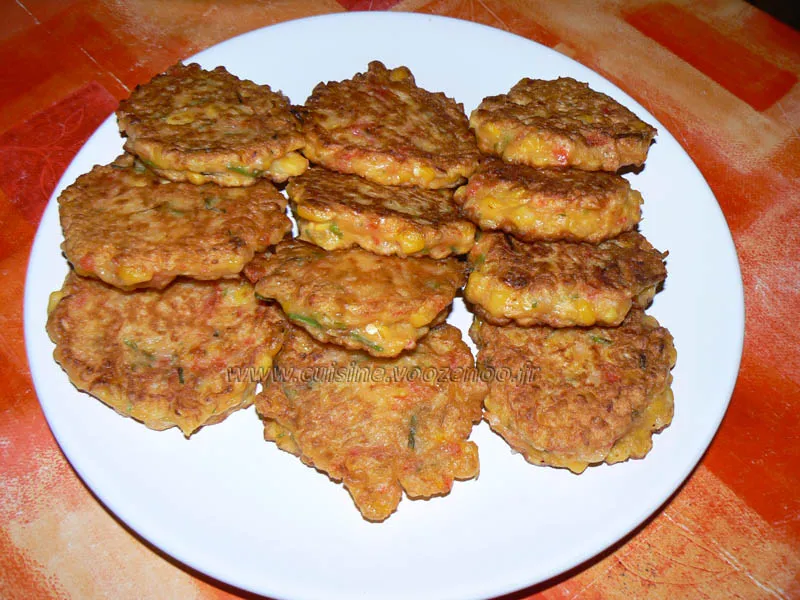 Galettes aux maïs et poivrons fin Galettes aux maïs et poivrons fin