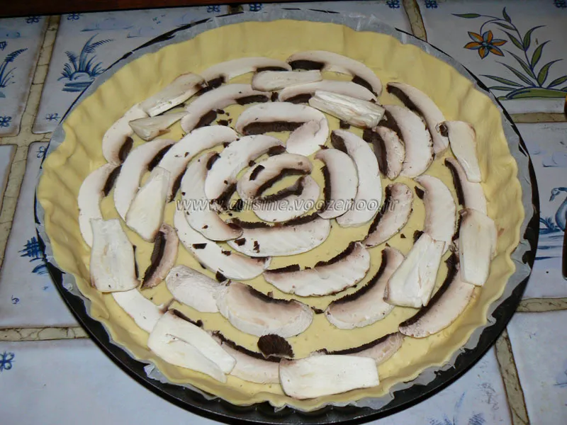 Quiche Knack-champi etape1 Quiche Knack-champi etape1