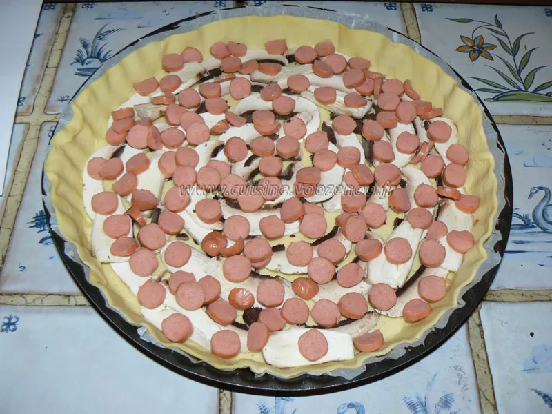 Quiche Knack-champi etape2 Quiche Knack-champi etape2