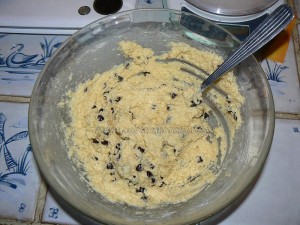 Cookies au chocolat et coco etape1