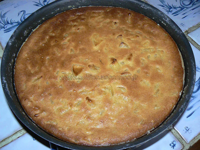 Flan brioché aux pommes fin Flan brioché aux pommes fin