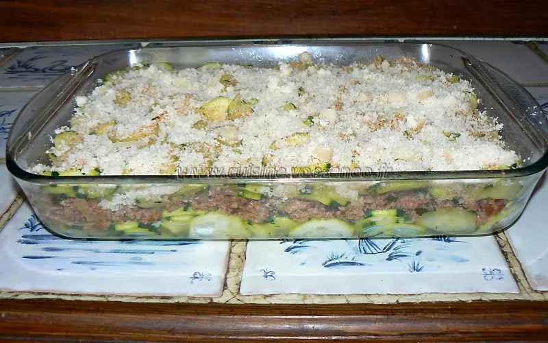 Gratin de viande hachée et courgettes etape3 Gratin de viande hachée et courgettes etape3