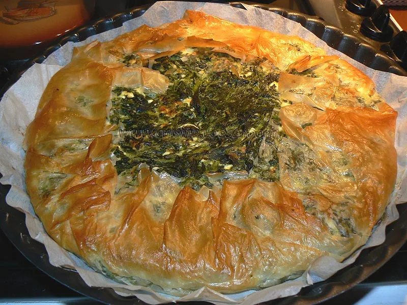 Tourte grecque aux epinards et feta fin Tourte grecque aux epinards et feta fin