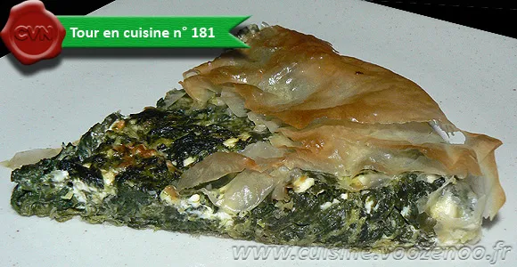 Tourte grecque aux épinards et féta