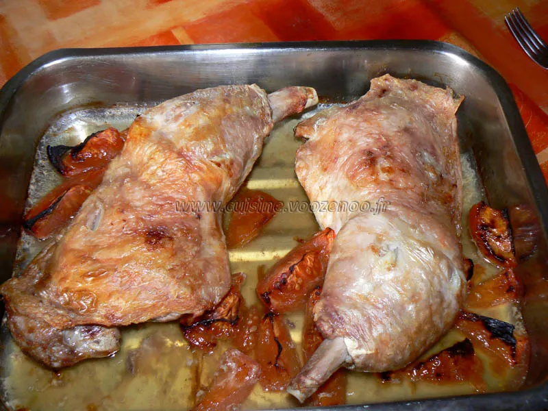 Cuisse de dinde sauce moutarde et poelée de cepes-pommes de terre etape1 Cuisse de dinde sauce moutarde et poelée de cepes-pommes de terre etape1