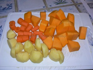 Soupe de courge butternut orangee etape1